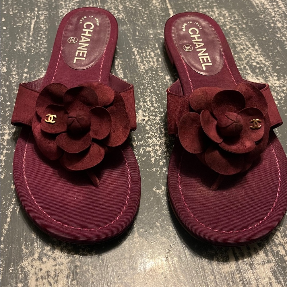 Chanel Camellia Sandals